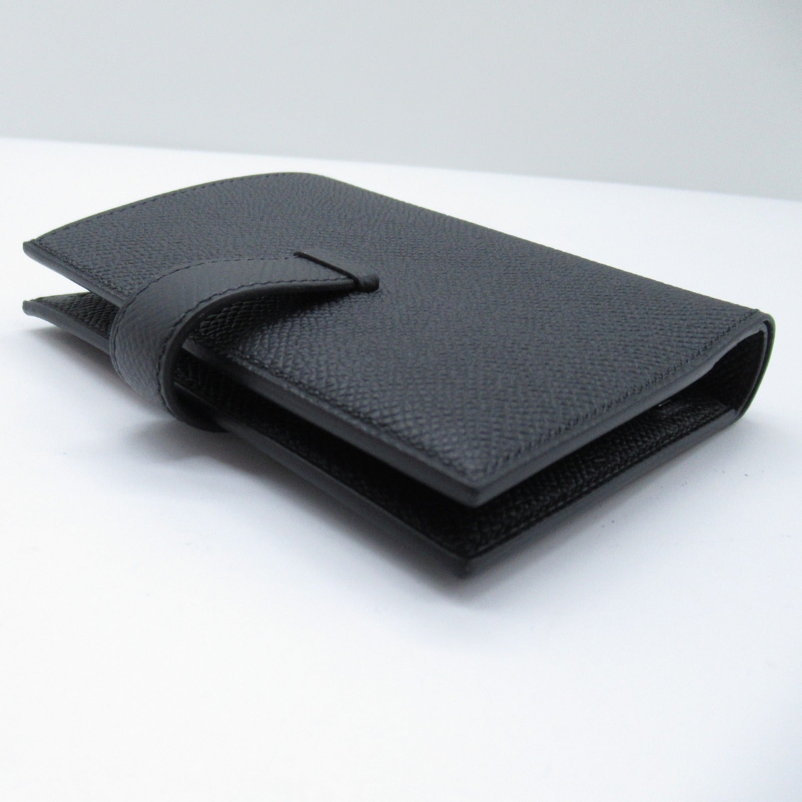 Hermes Hermes  Compact Black Two Fold Wallet Two Folded Wallet Leather Epsom  Black