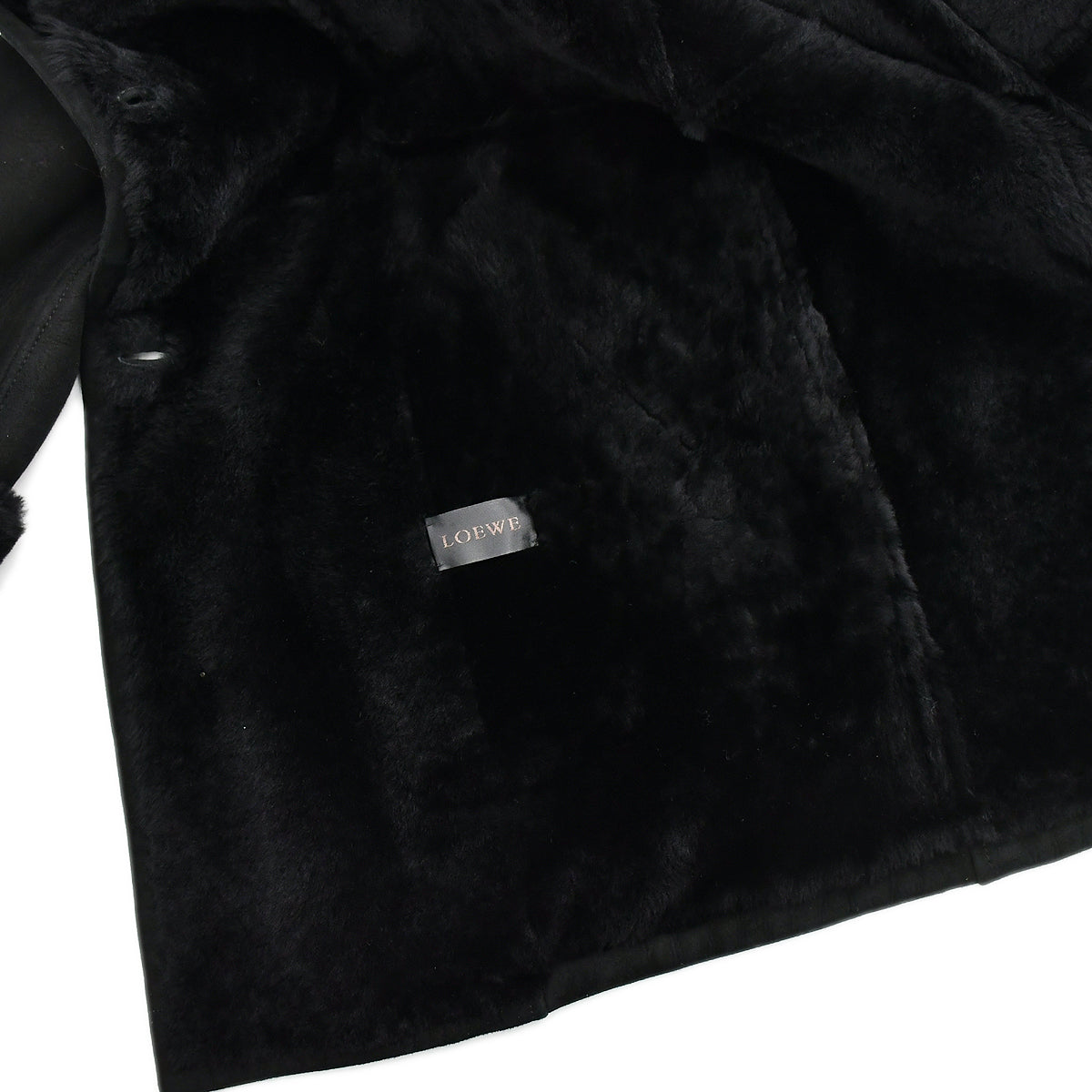 Loewe Fur Coat Black 
