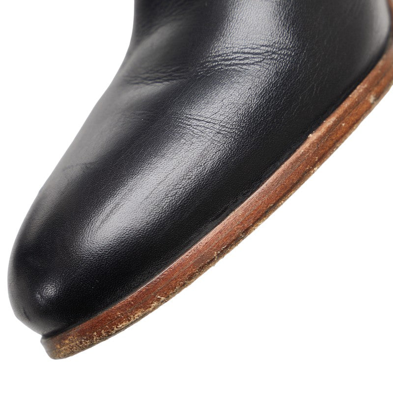 Celine Short Boots Black Leather  Celine