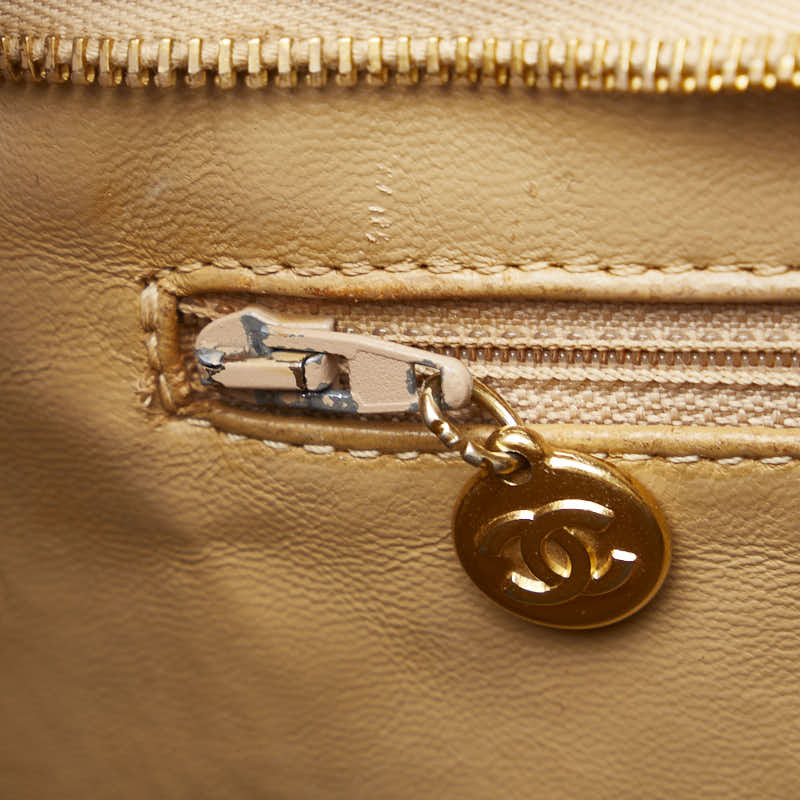 Chanel Matrases Medallion Coco  Tote Handbag Tortoise Bag Beige Caviar S  CHANEL