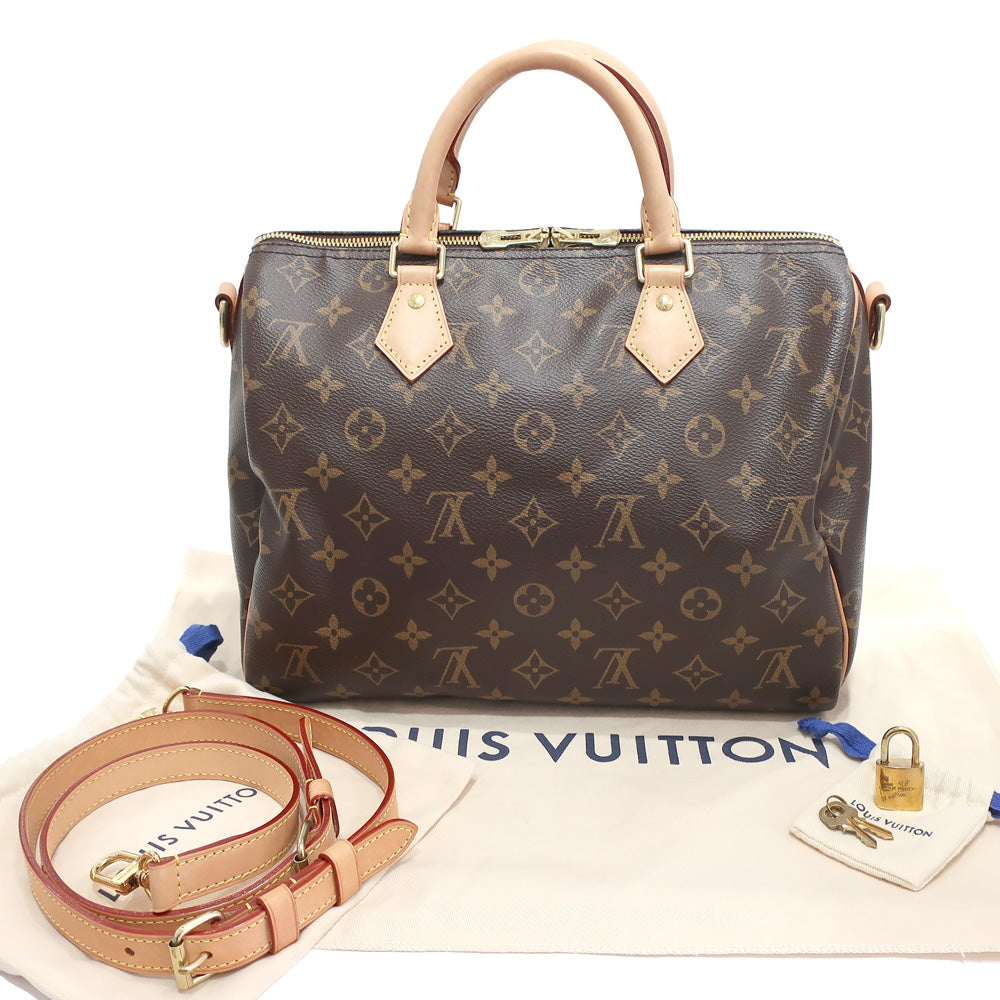 Louis Vuitton Speedy Bandouliere 30 M41112 Monogram Boston Bag Handbag Brown G   Women Preservation Bag