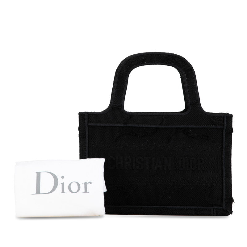 Dior Book Tote Mini  Handbag Black Canvas  Dior
