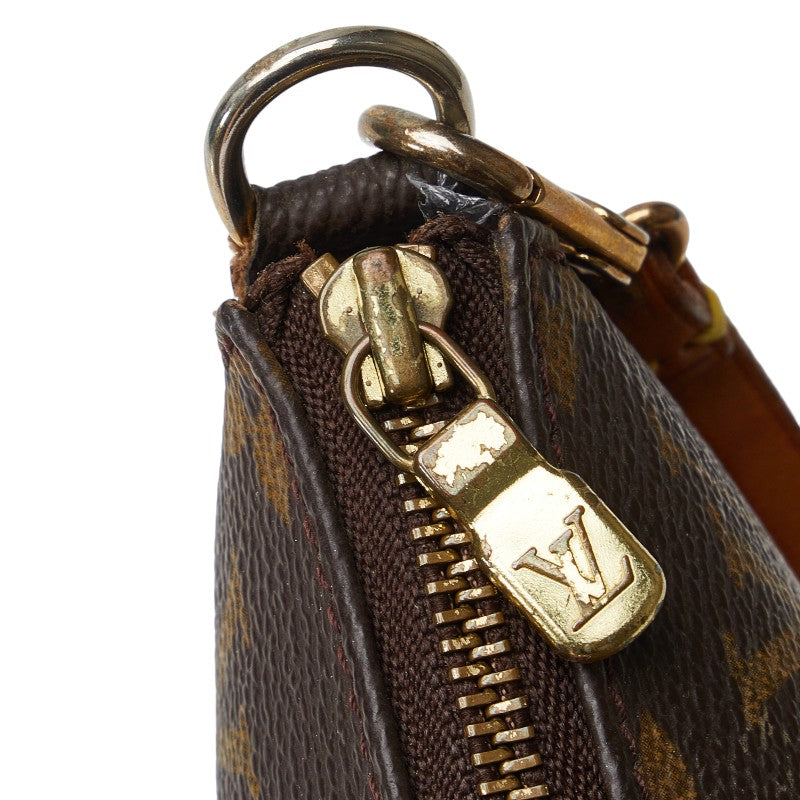 Louis Vuitton Monogram Pochette Accessory Shoulder Bag Brown PVC Leather  Louis Vuitton