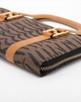 Fendi canvas x leather handbags brown zebra powder blowing harbours