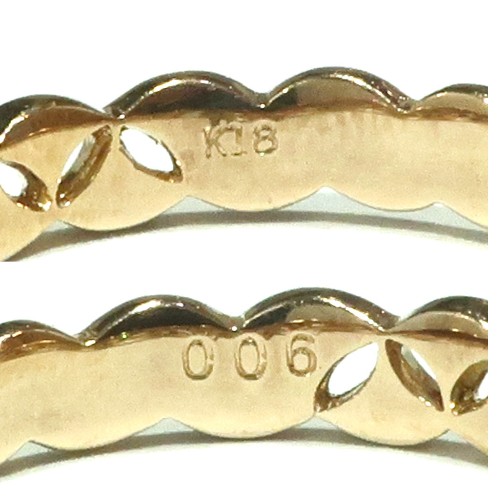 Jewelry accessory ring ring K18 YG diamond 0.06ct 9th design   high-end high-quality weda