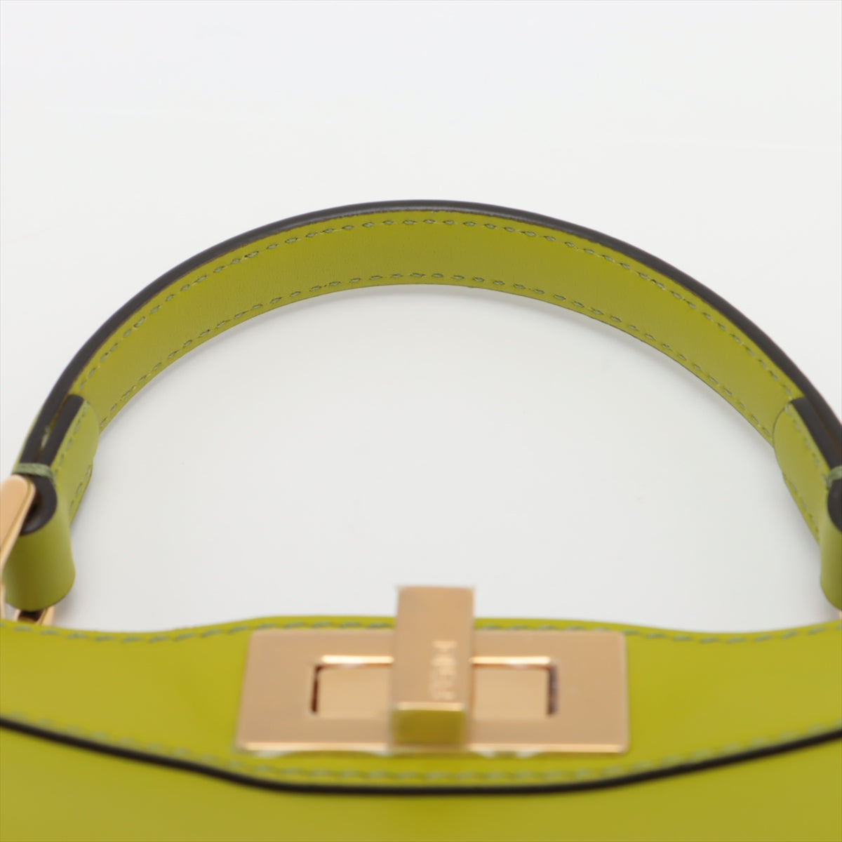 Fendi Peekaboo ICEU Small Leather 2WAY Handbag Green 8BN327
