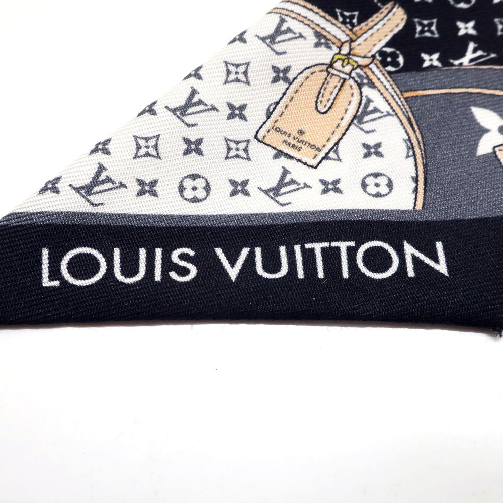 Louis Vuitton monogram LV logo silk small black x white reversible other