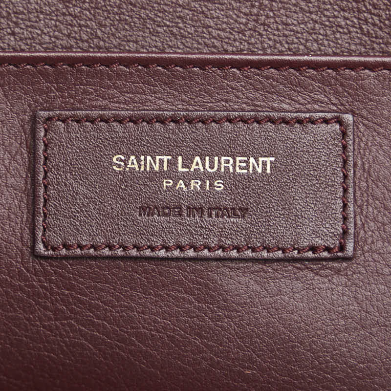 Saint Laurent Downtown Ba Handbag 2WAY Wine Red  Leather  Saint Laurent