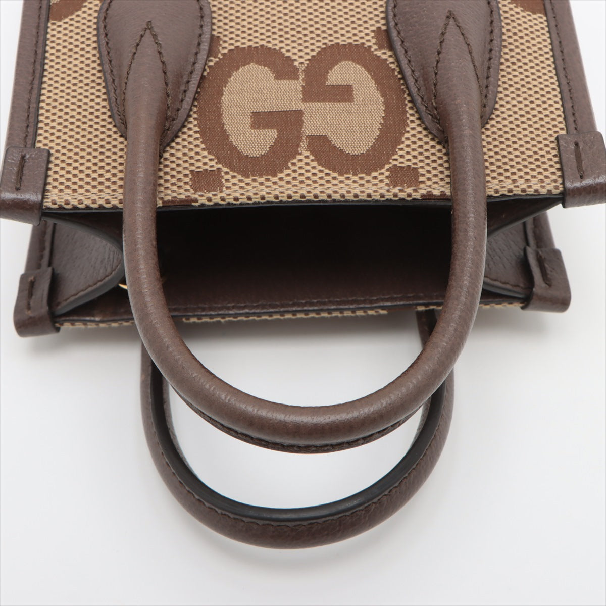 Gucci JamboGG canvas x leather 2WAY handbag beige x brown 699406