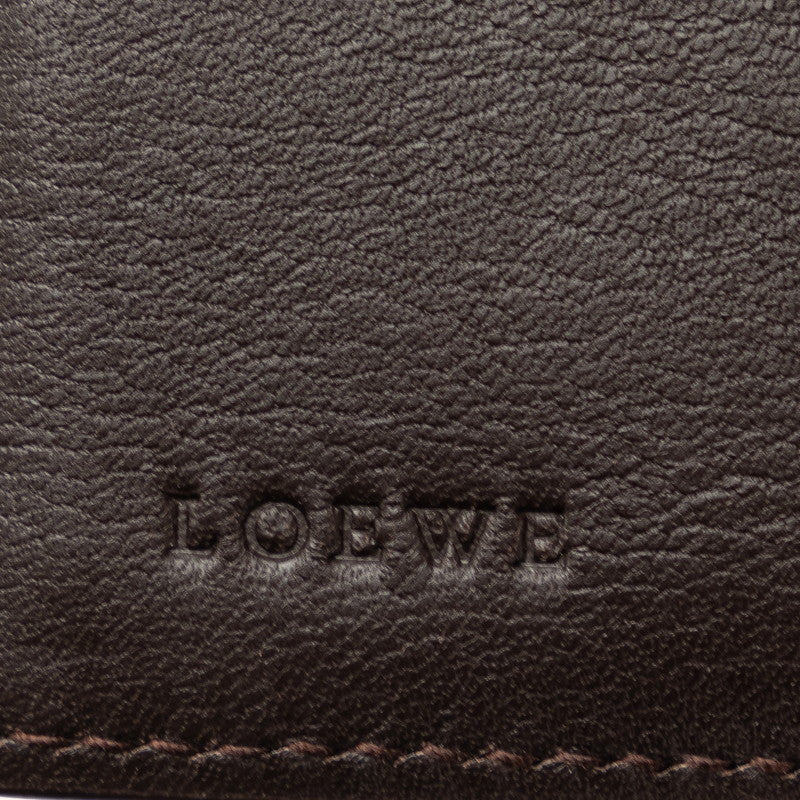 Roebe Anagram Double Fold Wallet Dark Brown PVC Leather  LOEWE