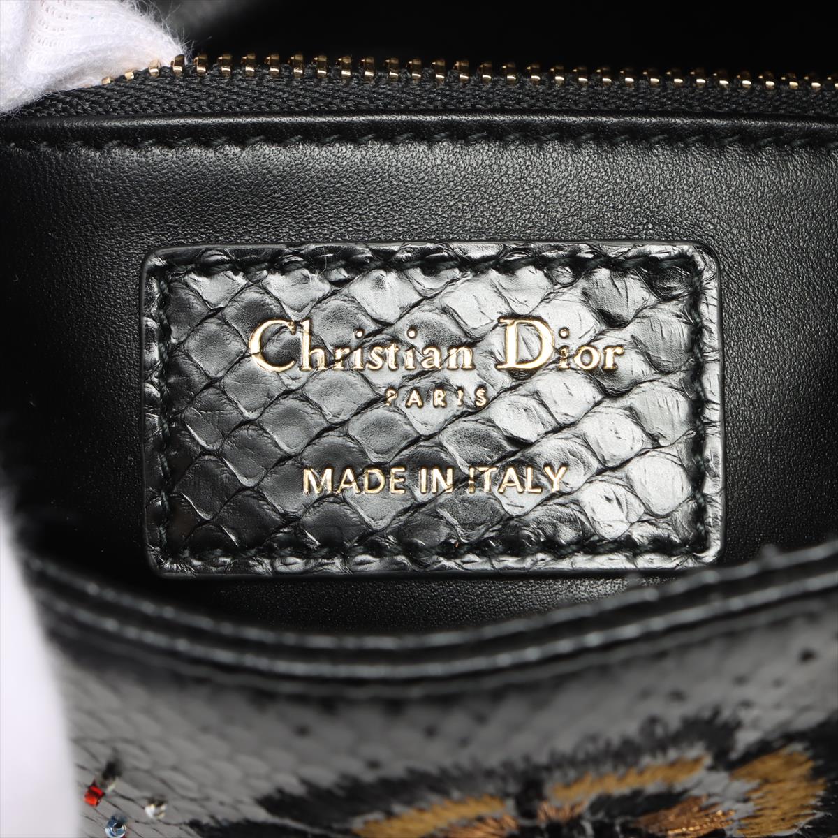 Christian Dior  Dior Python 2WAY Shoulder Bag Black