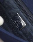 Prada Navy Canvas Shoulder Bag