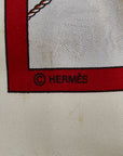 Christophe Colomb decouvre 1 Amerique 12 Octobre 1492 SCalf White Multicolor Silk  Hermes