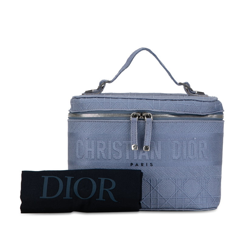 Dior Lady Embroidery Vanity Bag Handbag Blue Pearl   Dior