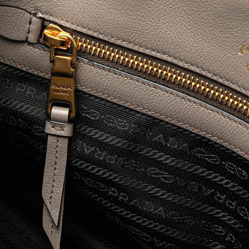 Prada  Logo Triangle Logo  Handbag Shoulder Bag 2WAY 1BA579 Gr Leather  Prada