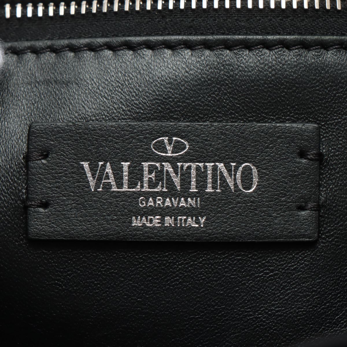 Valentino Garavani VLTN Leather Tote Bag Black