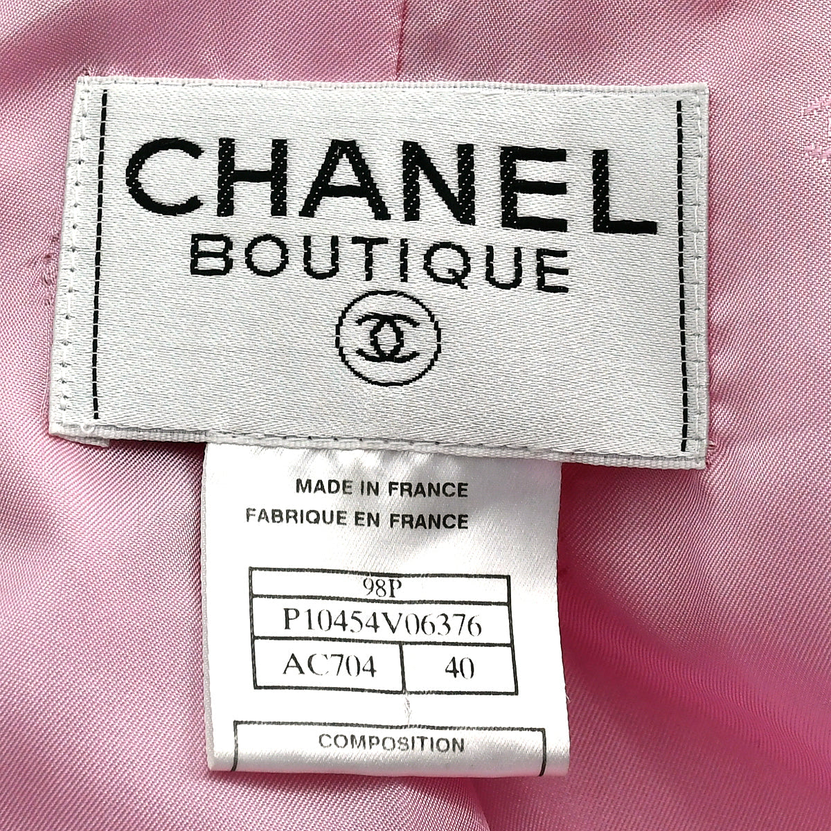 Chanel Double Breasted Jacket Pink 98P 