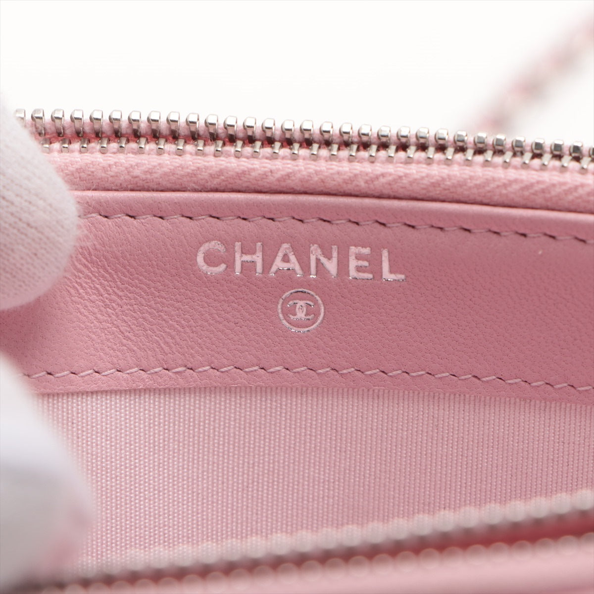 Chanel Boy Chanel  Chain Wallet Pink Silver  23rd