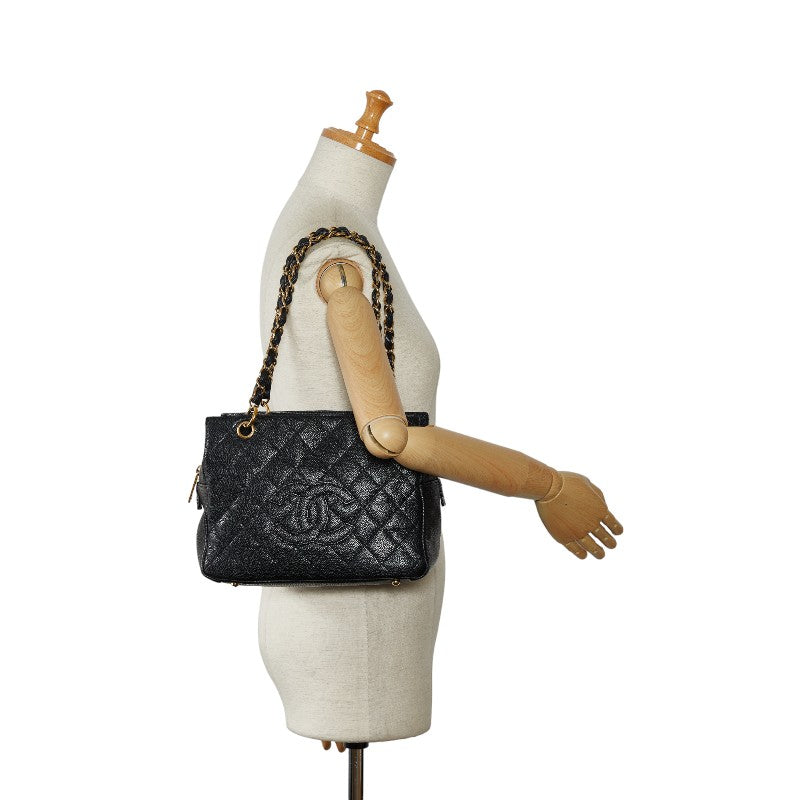 Chanel Matrases Coco Chain Tote Bag Black Caviar S  Chanel