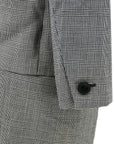Yves Saint Laurent Setup Suit Jacket Skirt Gray 