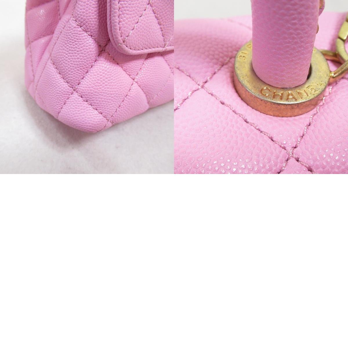 Chanel Coco Handler 2w Shoulder Bag 2way Shoulder Bag Caviar S  Pink A92990