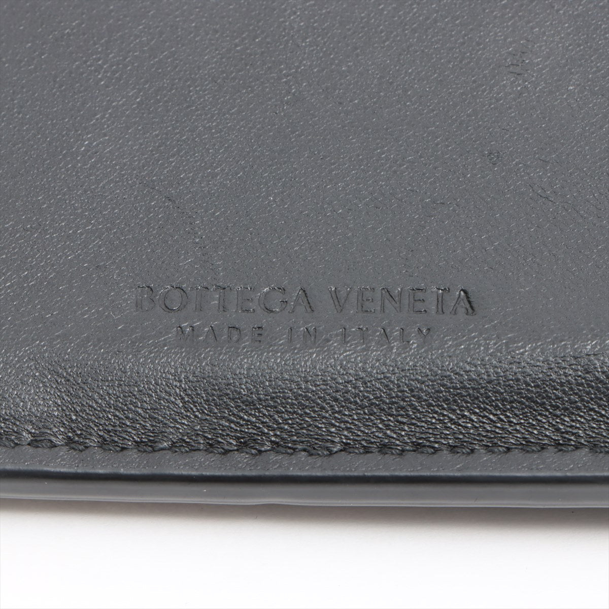 Bottega Veneta Maxine Incharted 皮革零錢盒 黑色