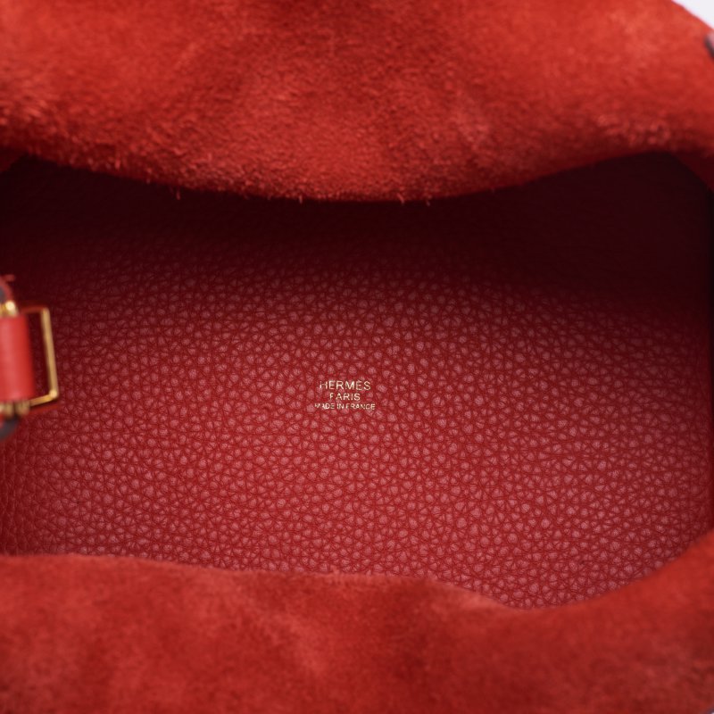 HERMES ERMES Picotin Lock MM Handbag al Clemence Rouge  Handbag  Handbag Ladies Handbags Hybrid 【French】【 Delivery】 Ladies Handbags Ladies Online