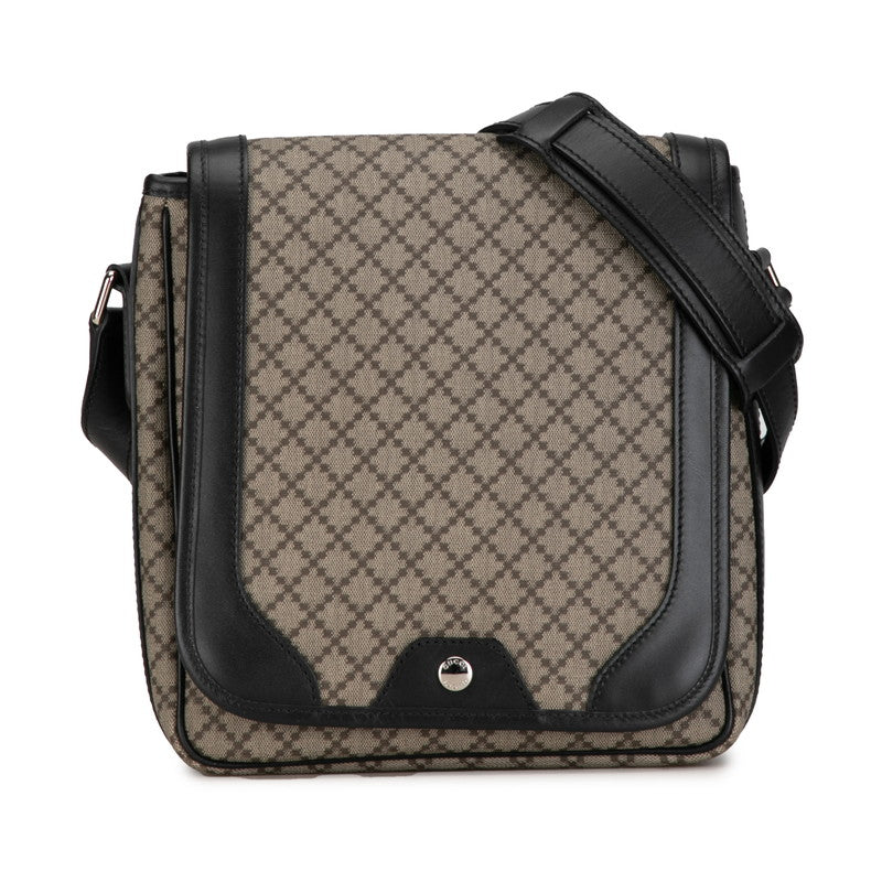 Gucci Diamond Shoulder Bag 295679 Brown Black PVC Leather  Gucci