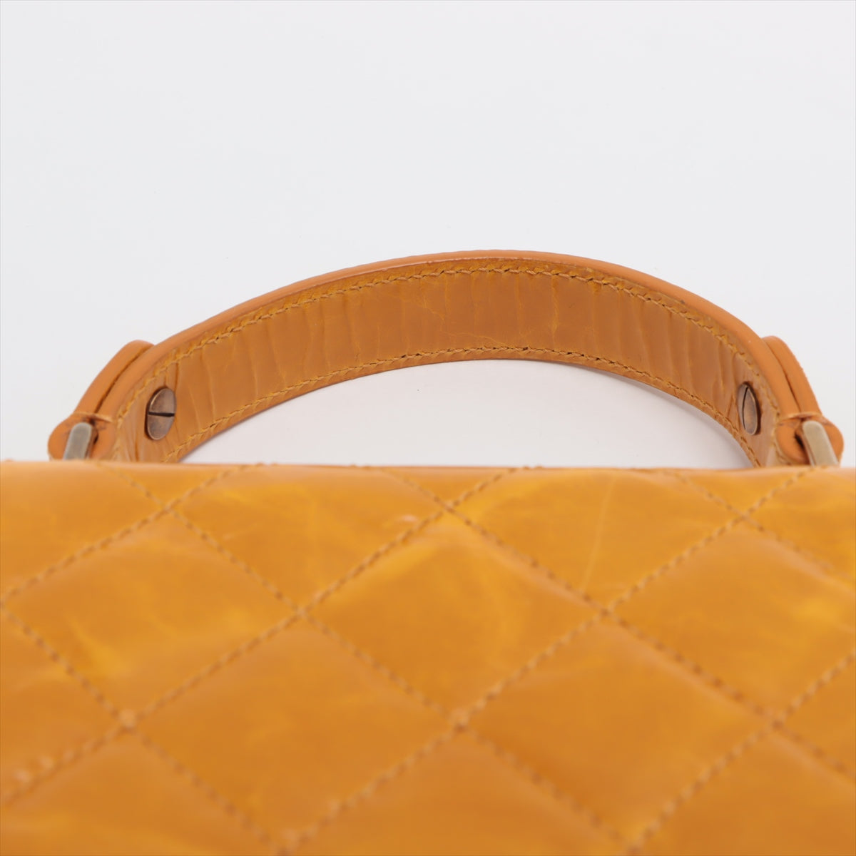 Chanel Matrasse Leather Chain Shoulder Bag 2.55 Yellow G  15th