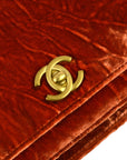 Chanel 1997-1999 Brown Velvet Handbag