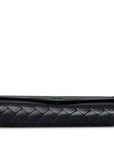 Bottega Veneta 6 Key Holder Case Black Leather