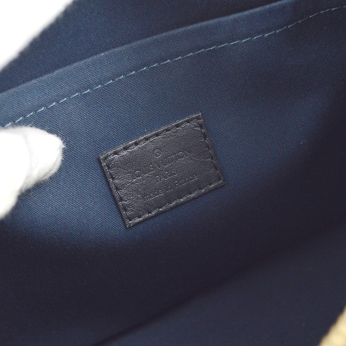 Louis Vuitton 2003 海軍藍交織字母迷你 Lucille PM 托特包 M92680