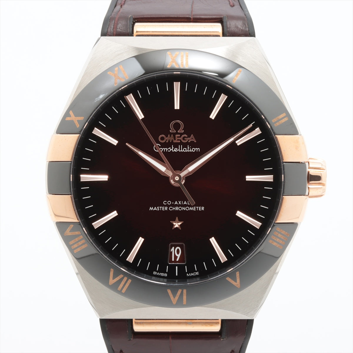 Omega Constellation Coaxial Master Chronometer 131.23.41.21.11.001 SS Leather× Lavier AT Birkingundy Character Disc