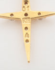 Arc Cross Diamond Necklace 750 (YG)  K18 (YG) 2.1g 0.10 E