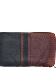Hermes Fultu Earrings GM Round Long Wallet Multi-Case Black Red Canvas  Hermes