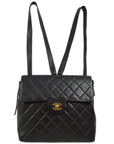 Chanel Black Lambskin Classic Flap Backpack