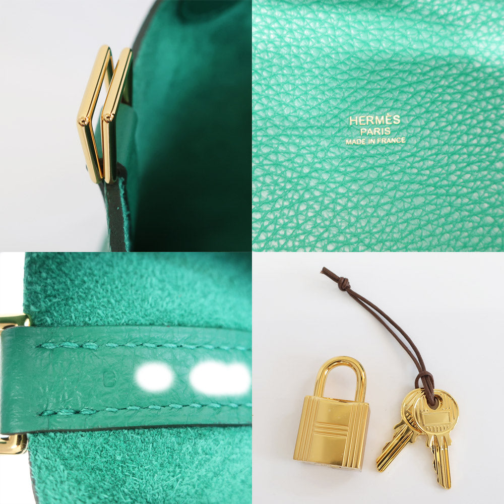 HERMES Hermes Picotin Lock PM Handbag B刻 2023 Made around Vertigo G  Green clemence  New Unused]  Vertigo Quality Woodwear