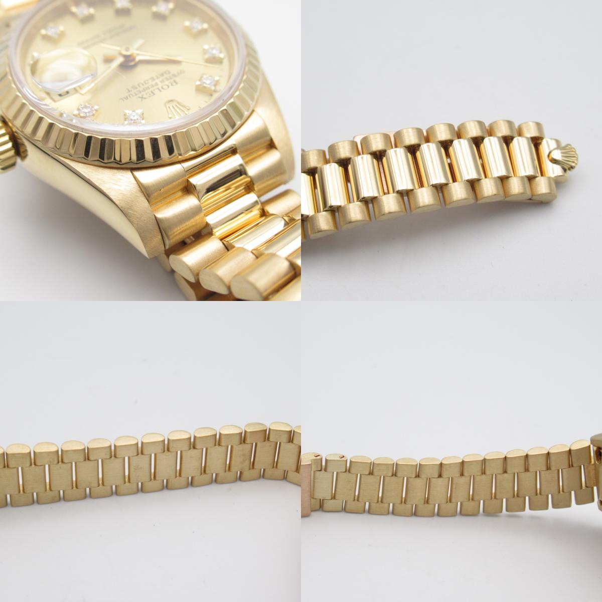 Rolex Rolex 10P Diamond S  Watch K18 (Yellow G)  Gold CH/QP 69178G