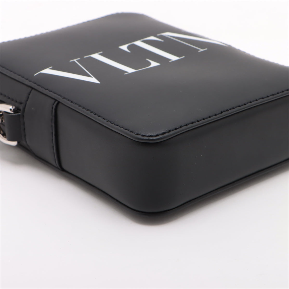 Valentino VLTN Leather Shoulder Bag Black