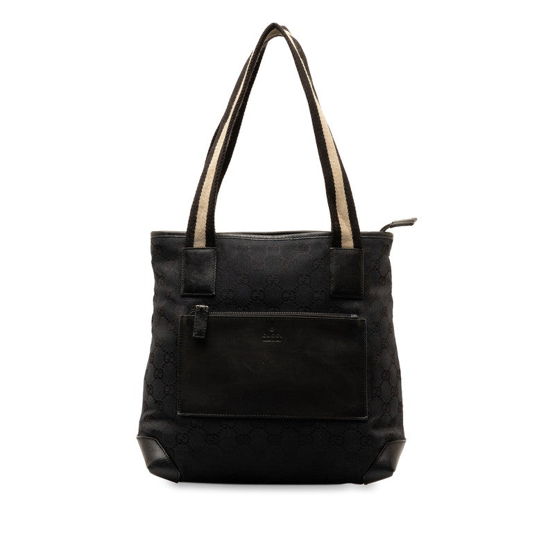 Gucci GG canvas handbag Tote bag 019 0402 black canvas leather ladies Gucci