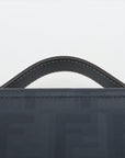 Fendi Zucca Leather Shoulder Bag Navy 7VA565