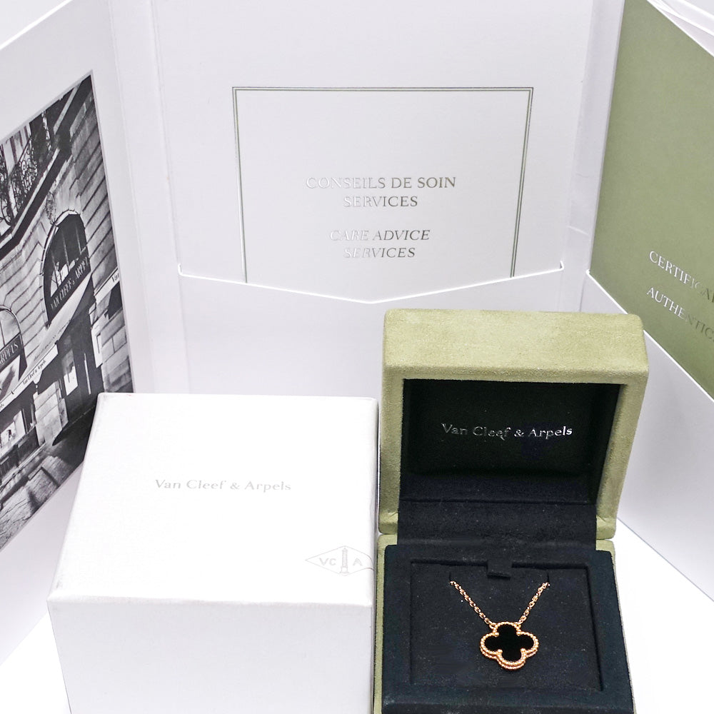 Van Cleef & Arpels K18YG vint Alhambra necklace onix 750YG black black VCAR5800 jewelry