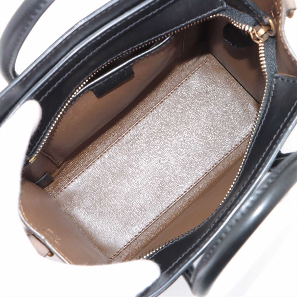 Celine Luggage Nano  Leather X Suede 2WAY Handbag Multicolor