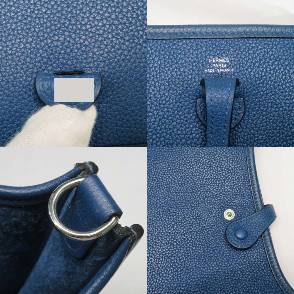 Hermes Ermes Ebrin TPM 16 Deep Blue  Clemence Silver  Shoulderbag Z  2021 Manufacturing Cross-Body Leather