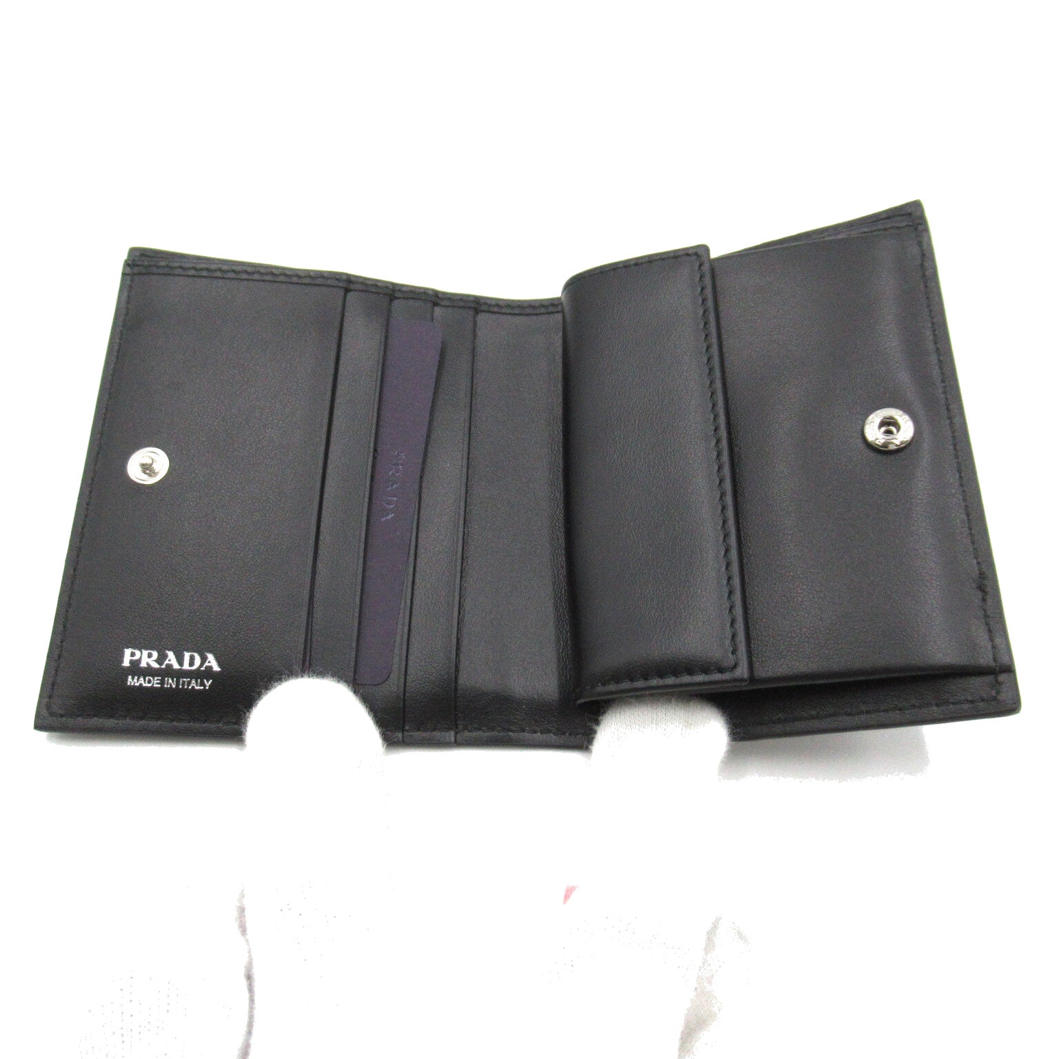 Prada Twin Fold Wallet Twin Folded Wallet    Black 1MV204ZO6F0002