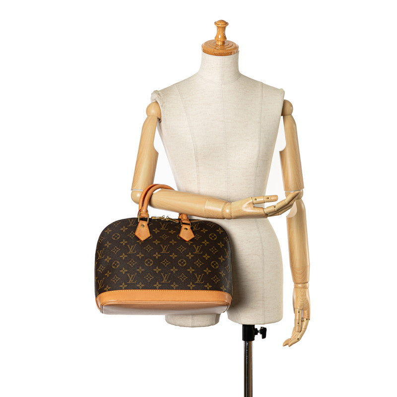 Louis Vuitton Monogram Alma PM Handbag 2WAY M51130 Brown PVC Leather  Louis Vuitton