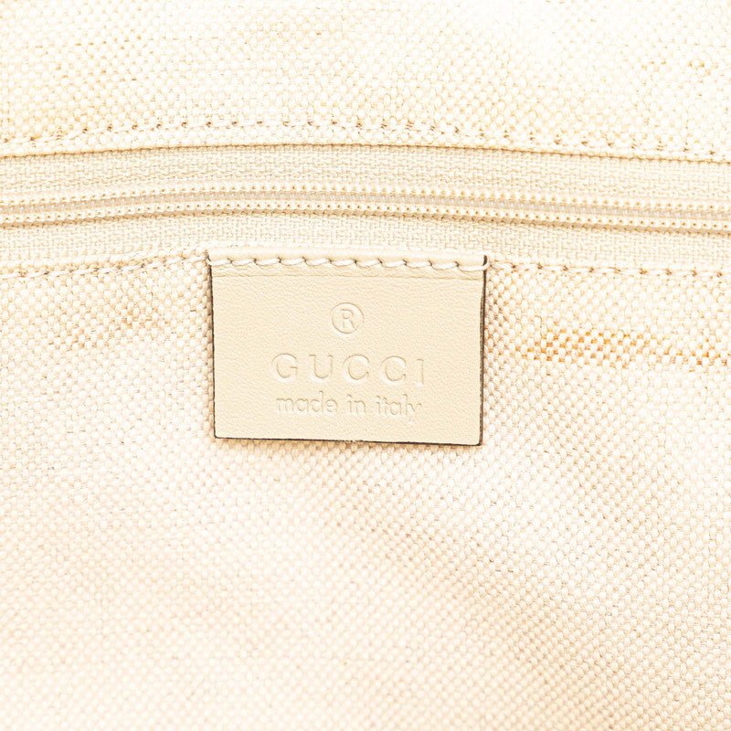 Gucci GG Canvas Suki One-Shoulder Handbag 232955 Beige White Canvas Leather  Gucci