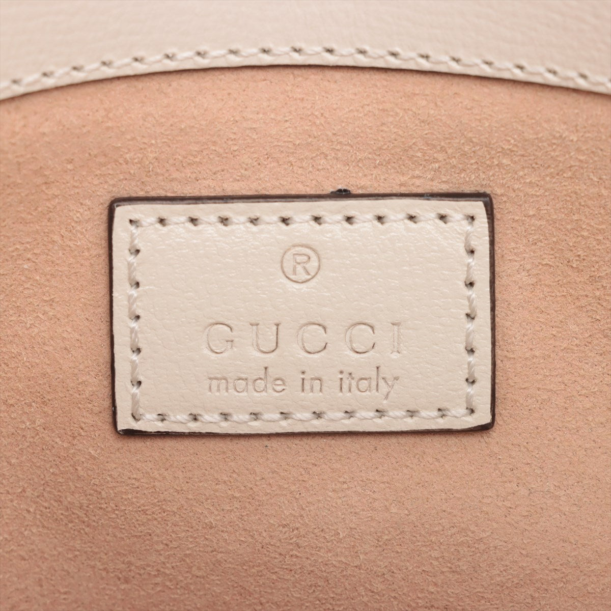 Gucci Horse  1955 Leather 2WAY Shoulder Bag White 735178