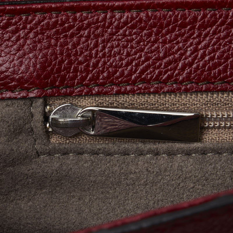 Cartier Classic Feminine Line One-Shoulder Bag Handbag Red Leather  Cartier