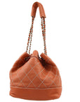 Chanel Pink Lambskin Bucket Shoulder Bag